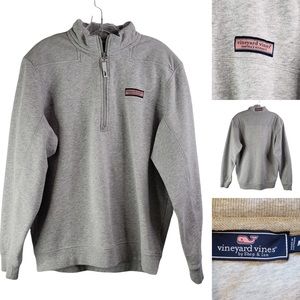 Vineyard Vines Gray Quarter-Zip Sweatshirt
